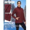 imageTACVASEN Womens Full Zip Fleece Jacket Lightweight Jacket Womens Winter Warm Coats with 2 Zipper PocketsWine Red