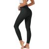 imageTACVASEN Womens Leggings with Pockets Tummy Control Workout High Waisted Athletic Buttery Soft Yoga Ankle Pants 25Black