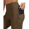 imageTACVASEN Womens Leggings with Pockets Tummy Control Workout High Waisted Athletic Buttery Soft Yoga Ankle Pants 25Dark Brown