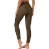 imageTACVASEN Womens Leggings with Pockets Tummy Control Workout High Waisted Athletic Buttery Soft Yoga Ankle Pants 25Dark Brown