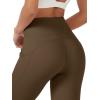 imageTACVASEN Womens Leggings with Pockets Tummy Control Workout High Waisted Athletic Buttery Soft Yoga Ankle Pants 25Dark Brown