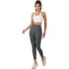 imageTACVASEN Womens Leggings with Pockets Tummy Control Workout High Waisted Athletic Buttery Soft Yoga Ankle Pants 25Dark Grey