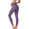 imageTACVASEN Womens Leggings with Pockets Tummy Control Workout High Waisted Athletic Buttery Soft Yoga Ankle Pants 25Dark Purple