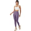 imageTACVASEN Womens Leggings with Pockets Tummy Control Workout High Waisted Athletic Buttery Soft Yoga Ankle Pants 25Dark Purple