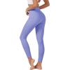 imageTACVASEN Womens Leggings with Pockets Tummy Control Workout High Waisted Athletic Buttery Soft Yoga Ankle Pants 25Dark Purple Blue