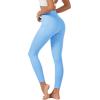 imageTACVASEN Womens Leggings with Pockets Tummy Control Workout High Waisted Athletic Buttery Soft Yoga Ankle Pants 25Light Blue