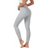 imageTACVASEN Womens Leggings with Pockets Tummy Control Workout High Waisted Athletic Buttery Soft Yoga Ankle Pants 25Light Grey