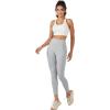 imageTACVASEN Womens Leggings with Pockets Tummy Control Workout High Waisted Athletic Buttery Soft Yoga Ankle Pants 25Light Grey