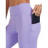 imageTACVASEN Womens Leggings with Pockets Tummy Control Workout High Waisted Athletic Buttery Soft Yoga Ankle Pants 25Light Purple