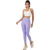 imageTACVASEN Womens Leggings with Pockets Tummy Control Workout High Waisted Athletic Buttery Soft Yoga Ankle Pants 25Light Purple