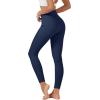 imageTACVASEN Womens Leggings with Pockets Tummy Control Workout High Waisted Athletic Buttery Soft Yoga Ankle Pants 25Navy