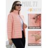 imageTACVASEN Womens Puffer Jacket Quilted Lightweight Stand Collar Zip Up Alternative Down Coat Warm Winter with 4 PocketsApricot