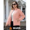 imageTACVASEN Womens Puffer Jacket Quilted Lightweight Stand Collar Zip Up Alternative Down Coat Warm Winter with 4 PocketsApricot