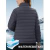 imageTACVASEN Womens Puffer Jacket Quilted Lightweight Stand Collar Zip Up Alternative Down Coat Warm Winter with 4 PocketsDark Grey