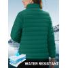 imageTACVASEN Womens Puffer Jacket Quilted Lightweight Stand Collar Zip Up Alternative Down Coat Warm Winter with 4 PocketsEmerald Green