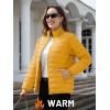 imageTACVASEN Womens Puffer Jacket Quilted Lightweight Stand Collar Zip Up Alternative Down Coat Warm Winter with 4 PocketsGinger