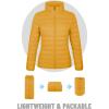 imageTACVASEN Womens Puffer Jacket Quilted Lightweight Stand Collar Zip Up Alternative Down Coat Warm Winter with 4 PocketsGinger