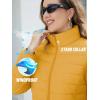 imageTACVASEN Womens Puffer Jacket Quilted Lightweight Stand Collar Zip Up Alternative Down Coat Warm Winter with 4 PocketsGinger