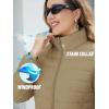 imageTACVASEN Womens Puffer Jacket Quilted Lightweight Stand Collar Zip Up Alternative Down Coat Warm Winter with 4 PocketsKhaki