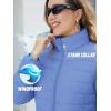 imageTACVASEN Womens Puffer Jacket Quilted Lightweight Stand Collar Zip Up Alternative Down Coat Warm Winter with 4 PocketsLight Blue