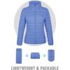 imageTACVASEN Womens Puffer Jacket Quilted Lightweight Stand Collar Zip Up Alternative Down Coat Warm Winter with 4 PocketsLight Blue