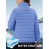 imageTACVASEN Womens Puffer Jacket Quilted Lightweight Stand Collar Zip Up Alternative Down Coat Warm Winter with 4 PocketsLight Blue