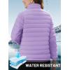 imageTACVASEN Womens Puffer Jacket Quilted Lightweight Stand Collar Zip Up Alternative Down Coat Warm Winter with 4 PocketsLight Purple