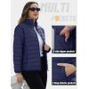 imageTACVASEN Womens Puffer Jacket Quilted Lightweight Stand Collar Zip Up Alternative Down Coat Warm Winter with 4 PocketsNavy Blue