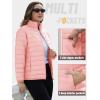 imageTACVASEN Womens Puffer Jacket Quilted Lightweight Stand Collar Zip Up Alternative Down Coat Warm Winter with 4 PocketsPink