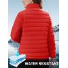 imageTACVASEN Womens Puffer Jacket Quilted Lightweight Stand Collar Zip Up Alternative Down Coat Warm Winter with 4 PocketsTomato Red