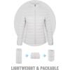 imageTACVASEN Womens Puffer Jacket Quilted Lightweight Stand Collar Zip Up Alternative Down Coat Warm Winter with 4 PocketsWhite
