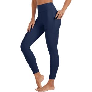 imageTACVASEN Womens Leggings with Pockets Tummy Control Workout High Waisted Athletic Buttery Soft Yoga Ankle Pants 25Navy