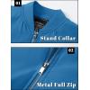 imageTACVASEN Mens Bomber Jacket Lightweight Casual Spring Fall Windbreaker Zip Up Coat with Pocket01 Blue Green