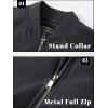 imageTACVASEN Mens Bomber Jacket Lightweight Casual Spring Fall Windbreaker Zip Up Coat with Pocket01 C Sea Blue