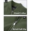 imageTACVASEN Mens Bomber Jacket Lightweight Casual Spring Fall Windbreaker Zip Up Coat with Pocket01 Green