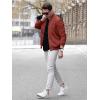imageTACVASEN Mens Bomber Jacket Lightweight Casual Spring Fall Windbreaker Zip Up Coat with Pocket02 Orange Red