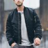 imageTACVASEN Mens JacketsBomber Jacket Fall Winter Warm Windbreaker Full Zip Casual Padded CoatsSky Blue
