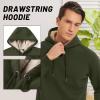imageTACVASEN Mens Pullover Hoodie Thick Sherpa Lined Kangaroo Pocket Winter Windproof Warm Fleece Hoodie Athletic SweatshirtsArmy Green