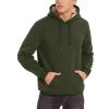 imageTACVASEN Mens Pullover Hoodie Thick Sherpa Lined Kangaroo Pocket Winter Windproof Warm Fleece Hoodie Athletic SweatshirtsArmy Green