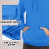 imageTACVASEN Mens Pullover Hoodie Thick Sherpa Lined Kangaroo Pocket Winter Windproof Warm Fleece Hoodie Athletic SweatshirtsAzure