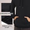 imageTACVASEN Mens Pullover Hoodie Thick Sherpa Lined Kangaroo Pocket Winter Windproof Warm Fleece Hoodie Athletic SweatshirtsBlack