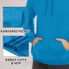 imageTACVASEN Mens Pullover Hoodie Thick Sherpa Lined Kangaroo Pocket Winter Windproof Warm Fleece Hoodie Athletic SweatshirtsBlue Green