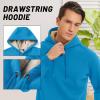 imageTACVASEN Mens Pullover Hoodie Thick Sherpa Lined Kangaroo Pocket Winter Windproof Warm Fleece Hoodie Athletic SweatshirtsBlue Green