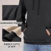 imageTACVASEN Mens Pullover Hoodie Thick Sherpa Lined Kangaroo Pocket Winter Windproof Warm Fleece Hoodie Athletic SweatshirtsDark Gray