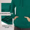 imageTACVASEN Mens Pullover Hoodie Thick Sherpa Lined Kangaroo Pocket Winter Windproof Warm Fleece Hoodie Athletic SweatshirtsEgreen
