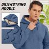 imageTACVASEN Mens Pullover Hoodie Thick Sherpa Lined Kangaroo Pocket Winter Windproof Warm Fleece Hoodie Athletic SweatshirtsGray Blue