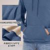 imageTACVASEN Mens Pullover Hoodie Thick Sherpa Lined Kangaroo Pocket Winter Windproof Warm Fleece Hoodie Athletic SweatshirtsGray Blue