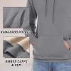 imageTACVASEN Mens Pullover Hoodie Thick Sherpa Lined Kangaroo Pocket Winter Windproof Warm Fleece Hoodie Athletic SweatshirtsLight Gray