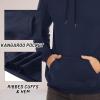 imageTACVASEN Mens Pullover Hoodie Thick Sherpa Lined Kangaroo Pocket Winter Windproof Warm Fleece Hoodie Athletic SweatshirtsNavy