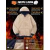 imageTACVASEN Mens Pullover Hoodie Thick Sherpa Lined Kangaroo Pocket Winter Windproof Warm Fleece Hoodie Athletic SweatshirtsNavy